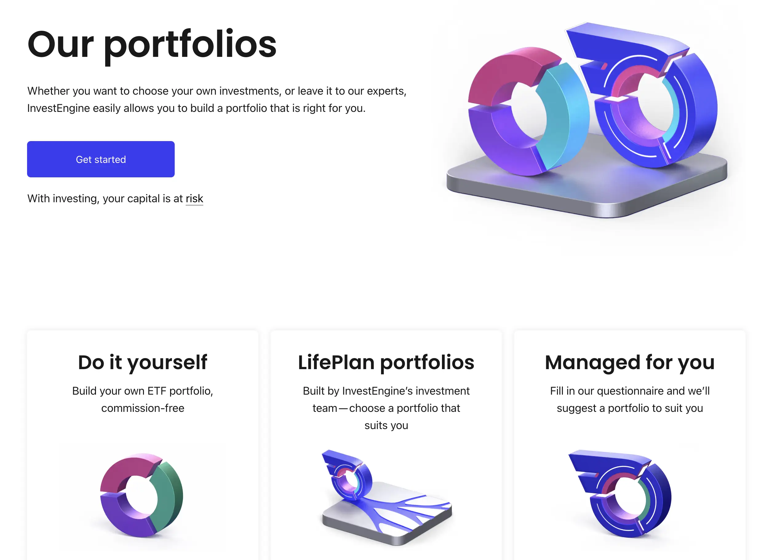 InvestEngine DIY portfolio with ETF target weights