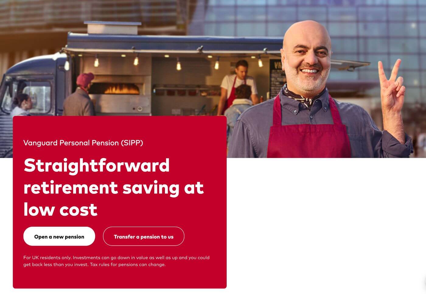Vanguard Personal Pension page